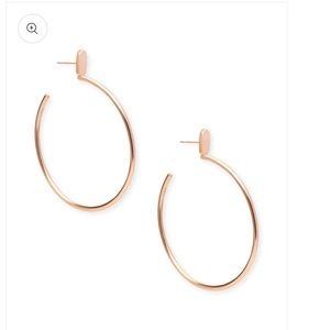 Kendra Scott Hoop Earrings in Rose Gold (never worn)